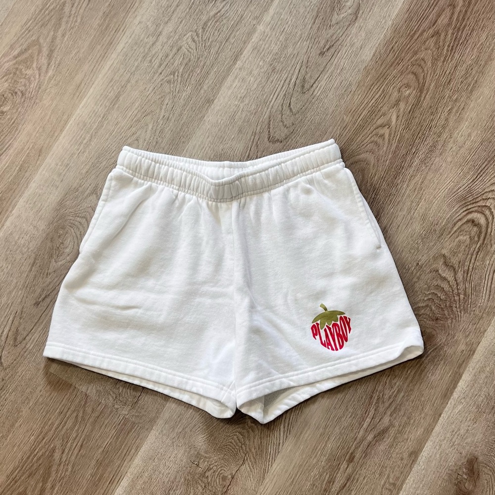 PLAYBOY White Athletic Shorts for Women